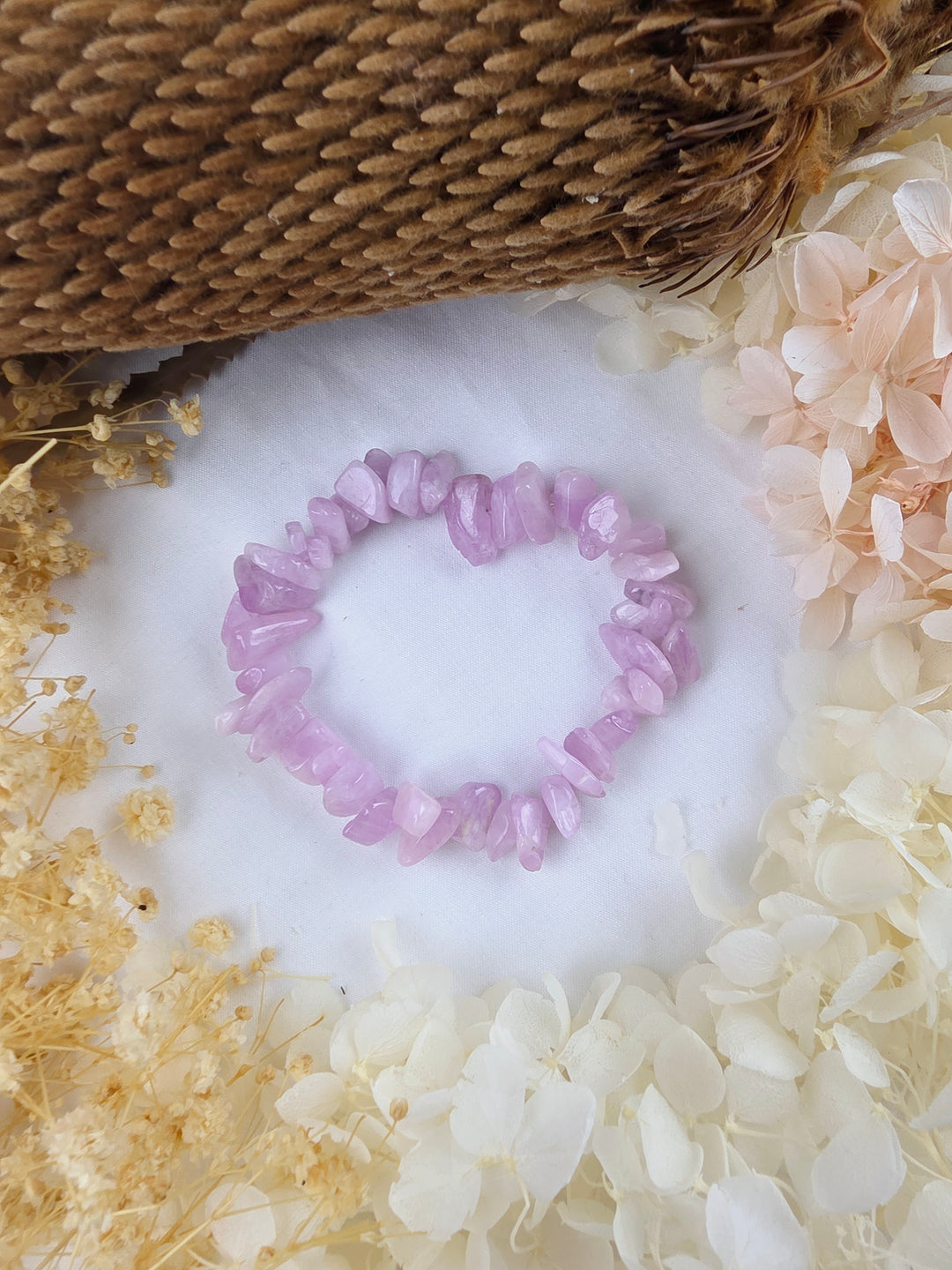 Kunzite Bracelet - Large Chip — Heart Opened