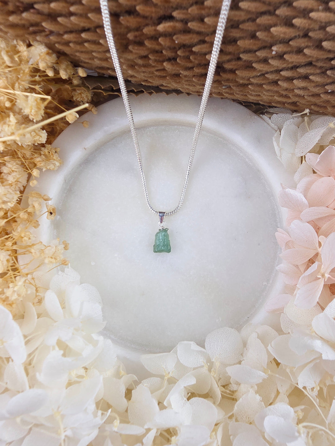 Green & Blue Tourmaline Silver Pendant — Flow & Flourish