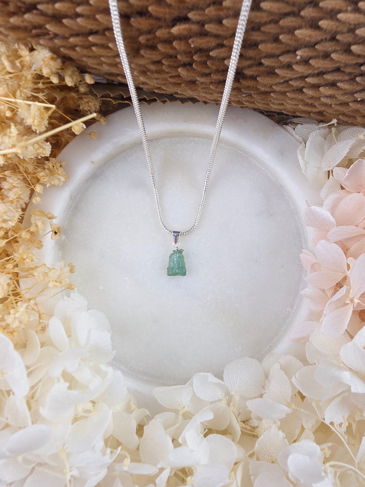 Green & Blue Tourmaline Silver Pendant — Flow & Flourish