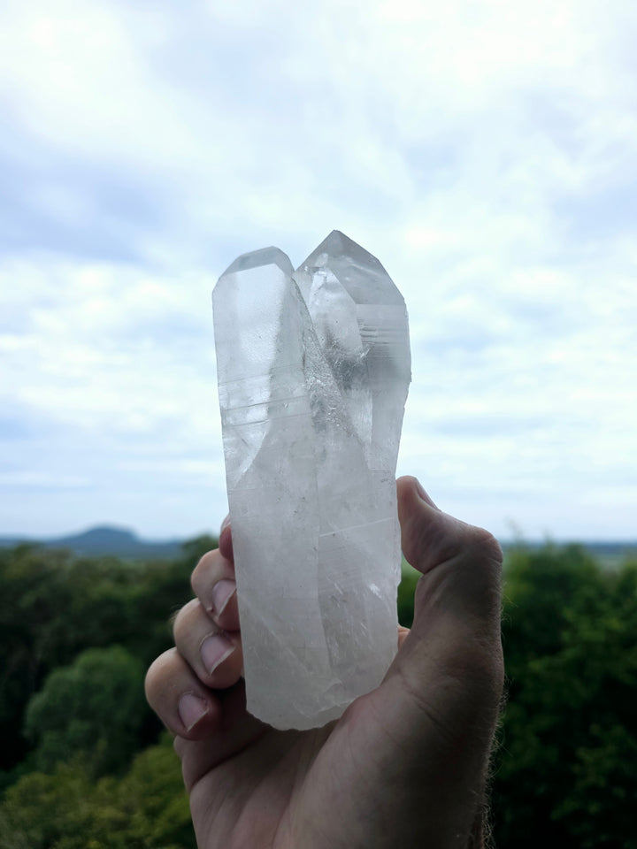 Lemurian Tantric Twin Flame Seed Quartz with Record Keepers