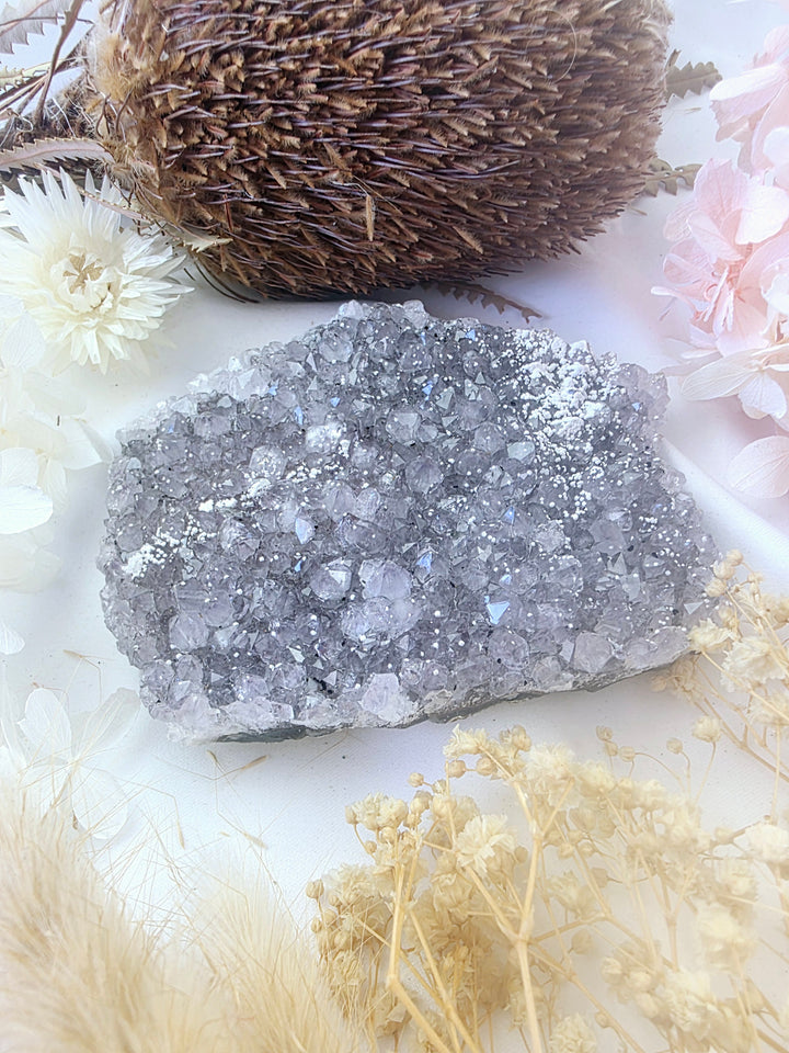 Amethyst with Calcite Cluster