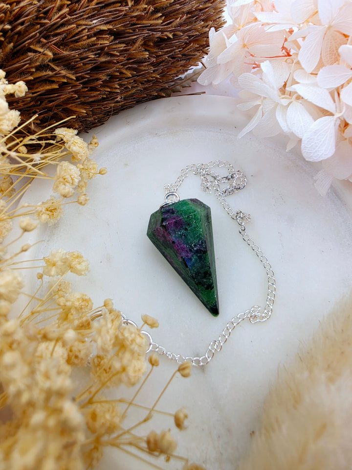 Ruby Zoisite Pendulum