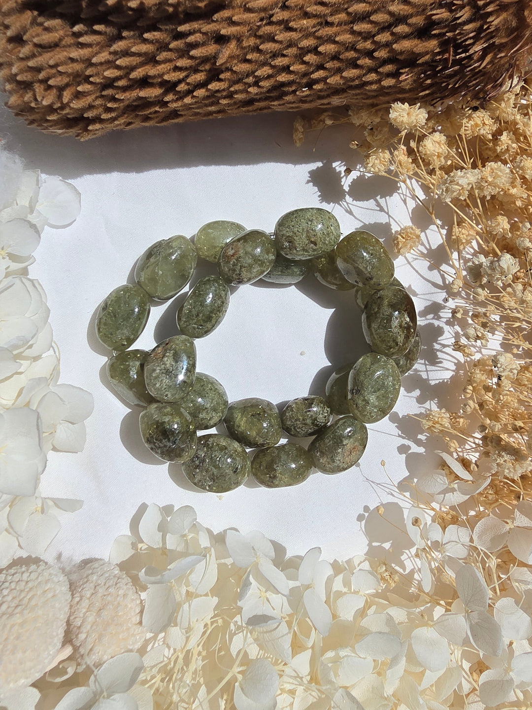 Green Garnet Bracelet - 12mm