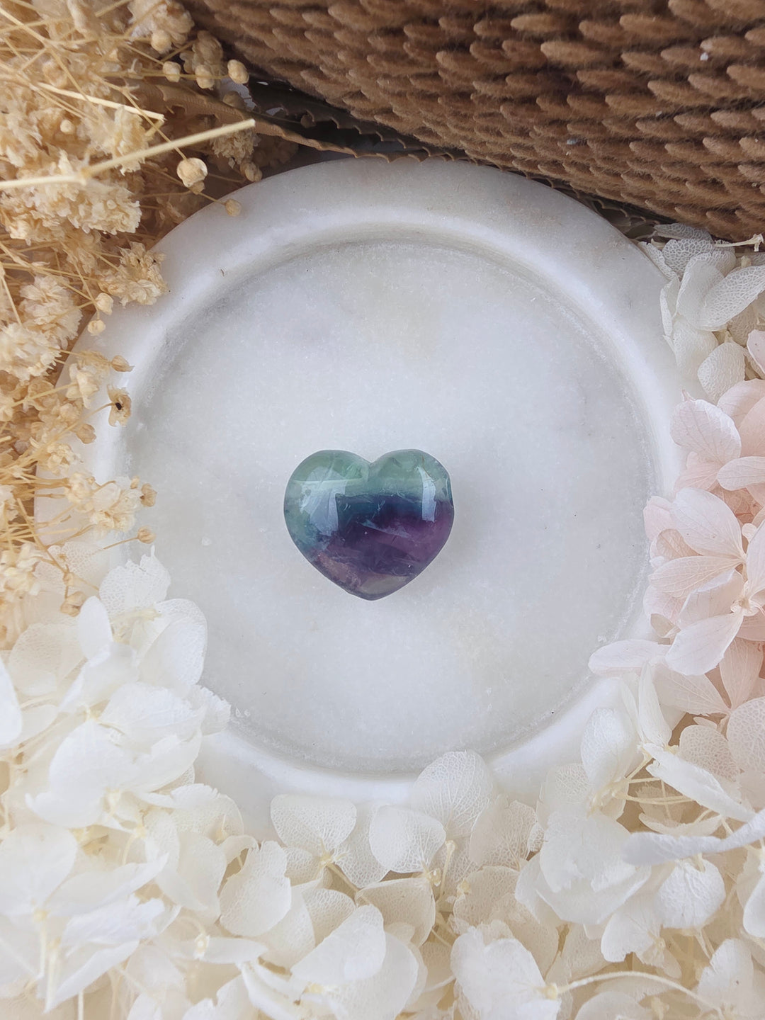 Rainbow Fluorite Heart Pendant — Dream Without Limits