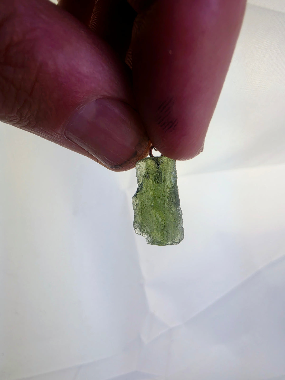Moldavite Silver Pendant