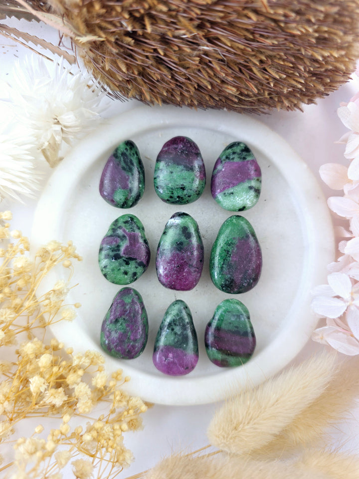 Ruby Zoisite Tumbled Pendant