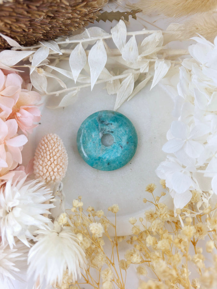 Amazonite Donut Pendant