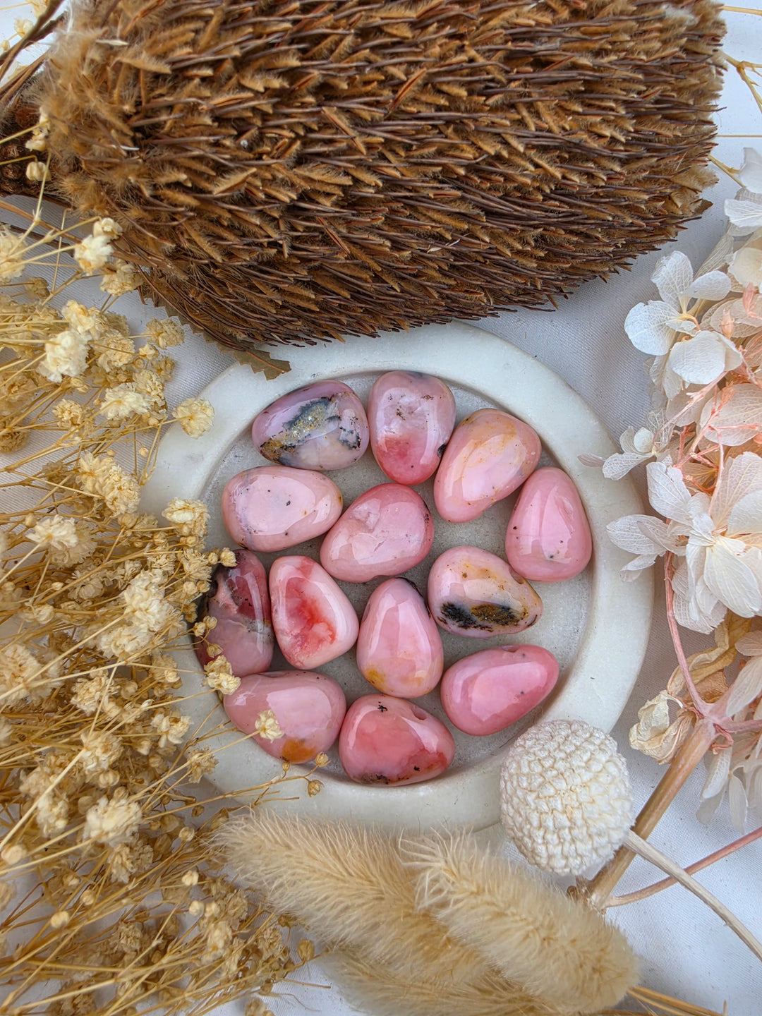Pink Opal Tumbled Pendant