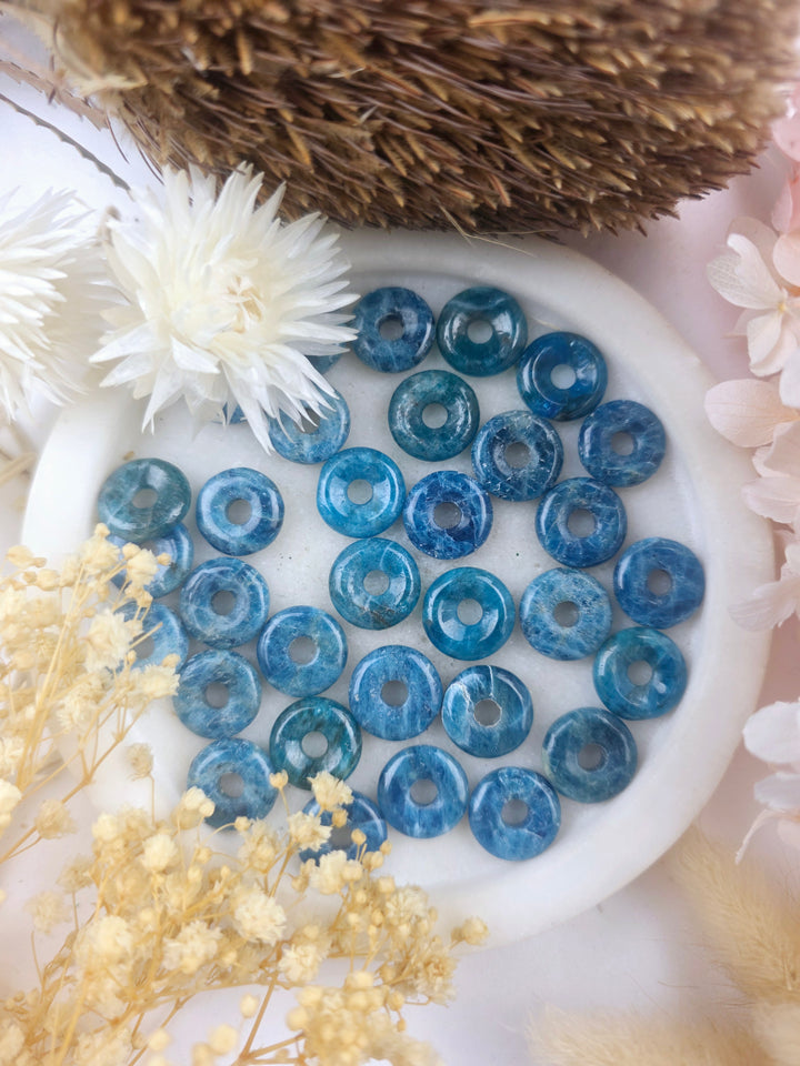 Blue Apatite Donut Pendant
