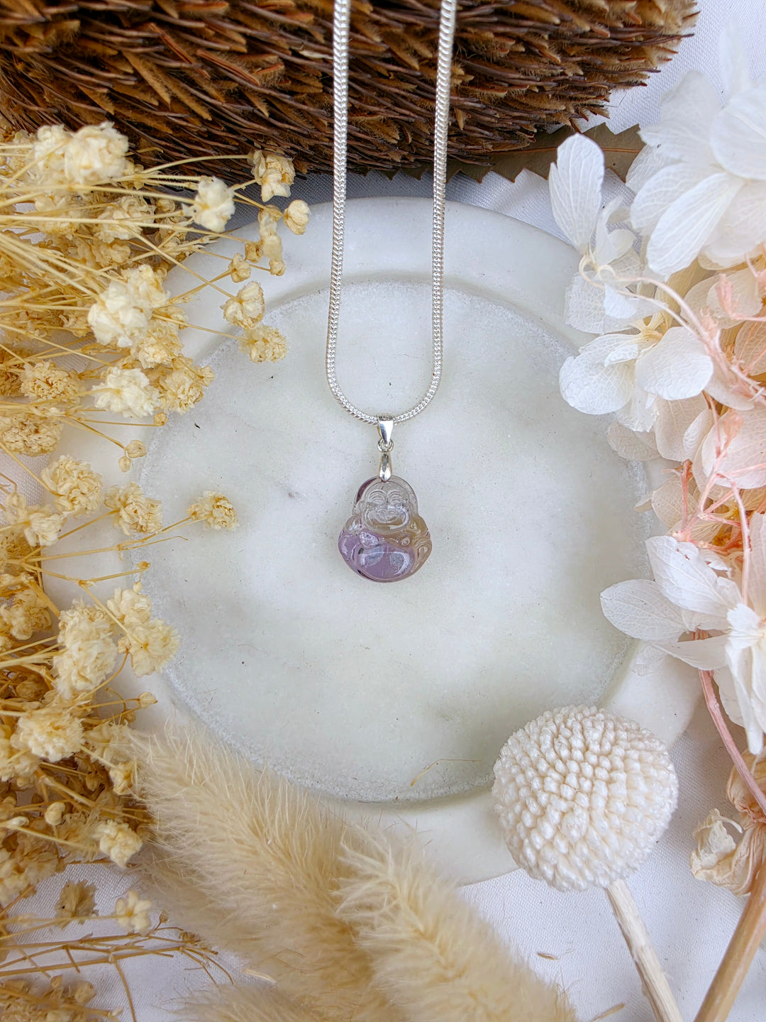 Ametrine Buddha Silver Pendant