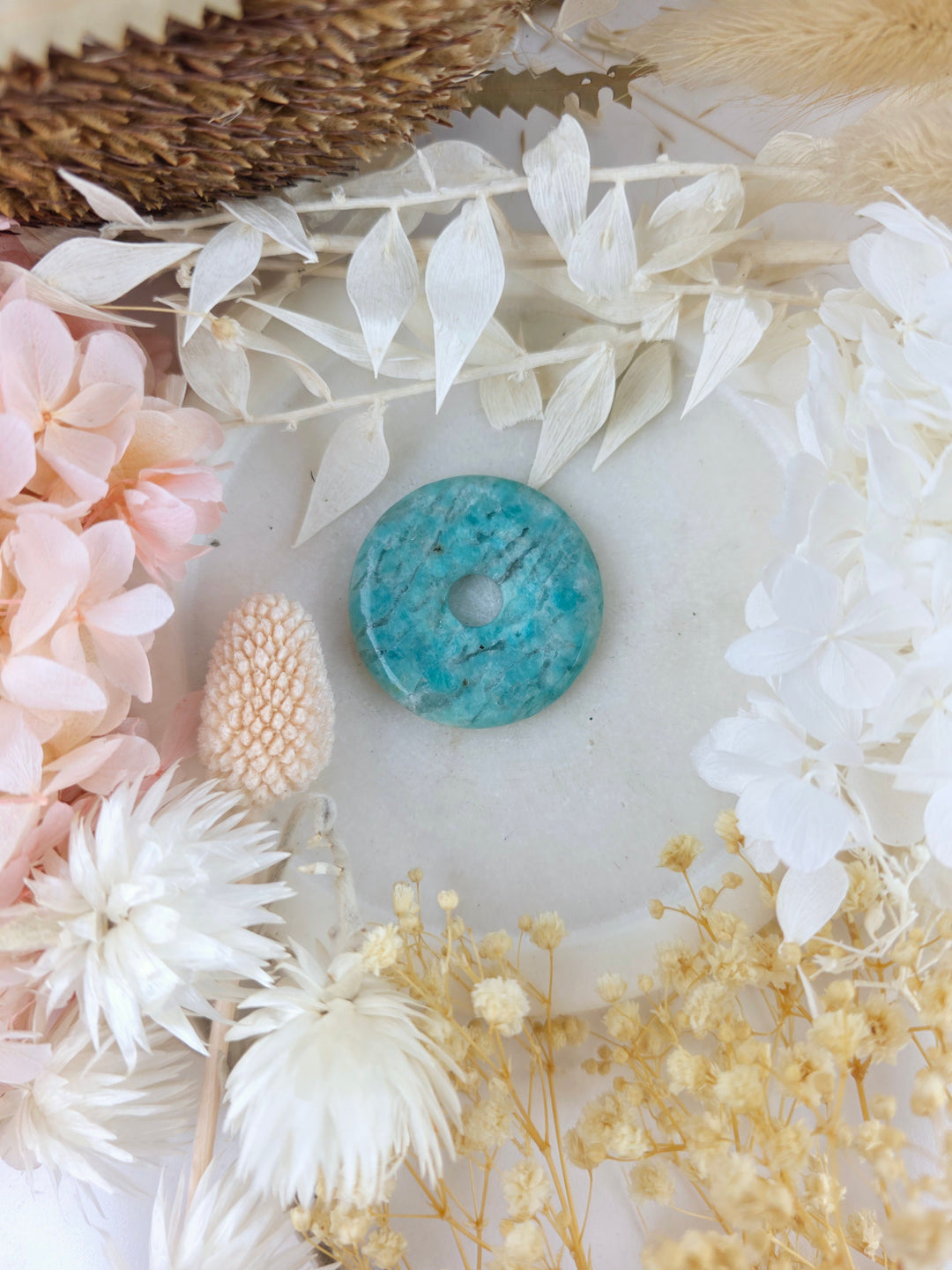 Amazonite Donut Pendant