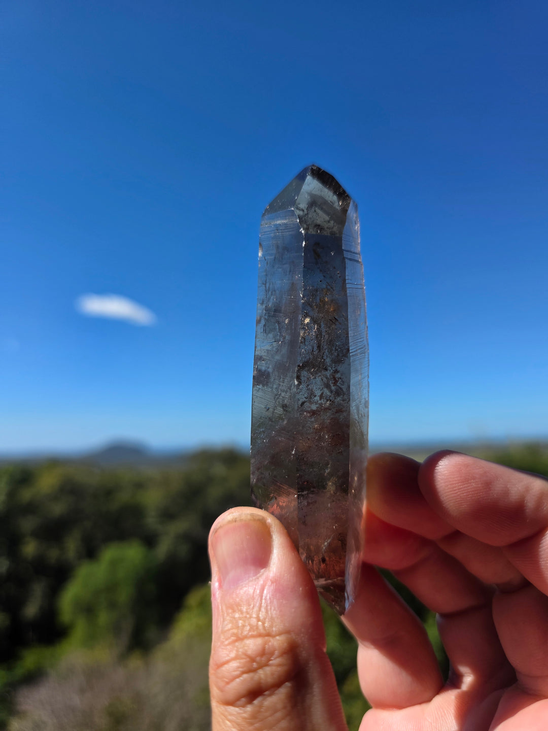 Lemurian Smoky Quartz Laser