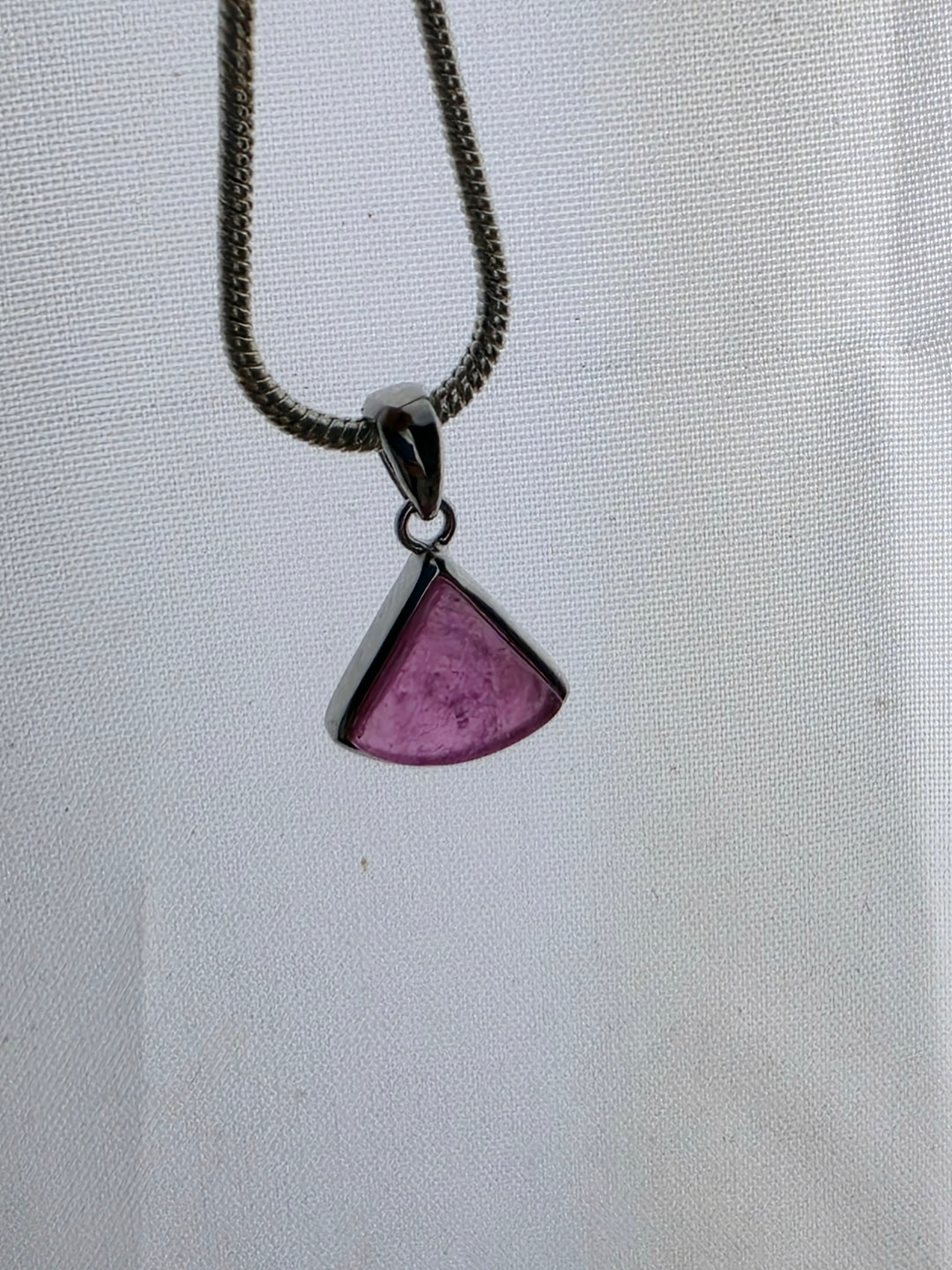 Watermelon Tourmaline Silver Pendant