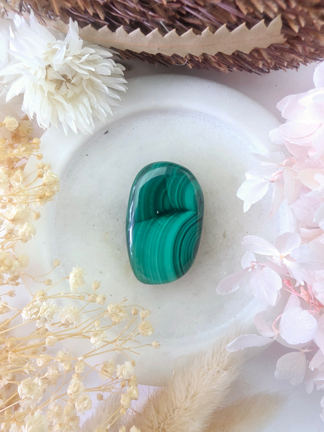 Malachite Flat Stone