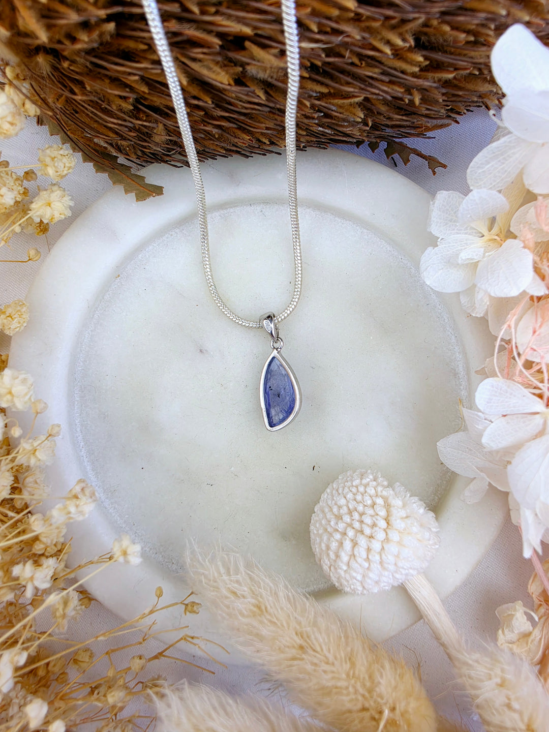 Tanzanite Silver Pendant (Rare)