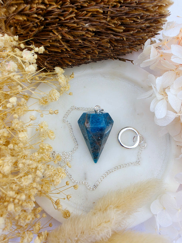 Blue Apatite Pendulum