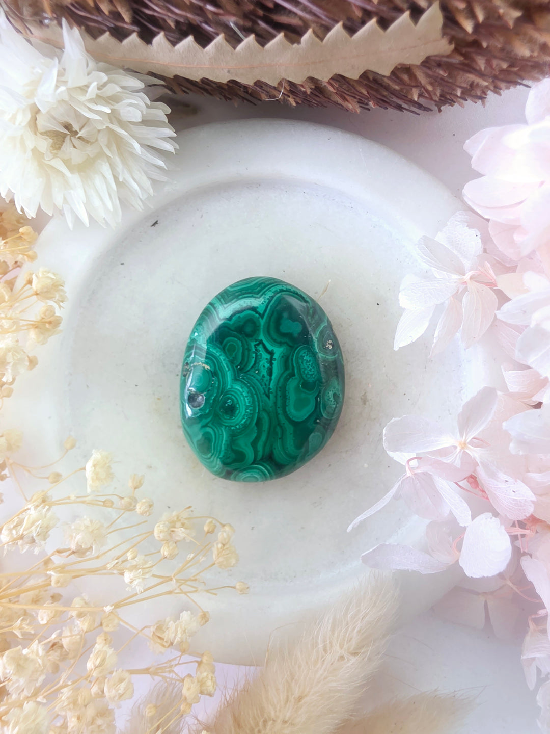 Malachite Flat Stone
