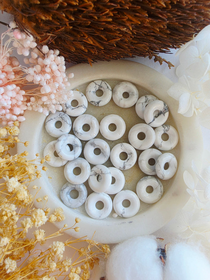 Howlite Donut Pendant