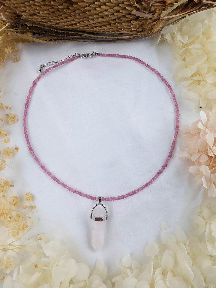 Rose Quartz & Pink Tourmaline Necklace Set — Deserving of Love