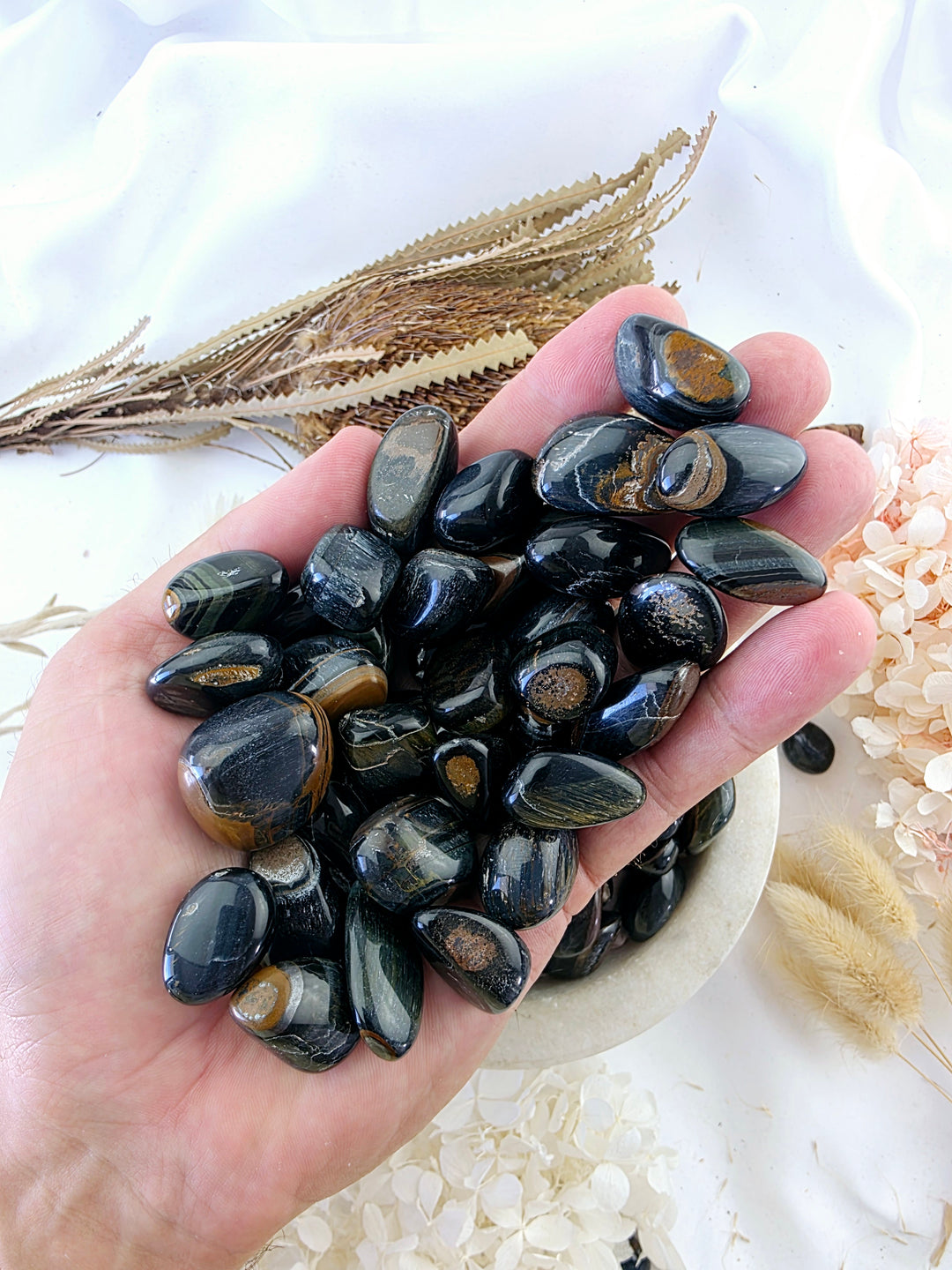 Blue Tigers Eye Tumbled Stone