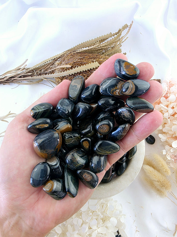 Blue Tigers Eye Tumbled Stone