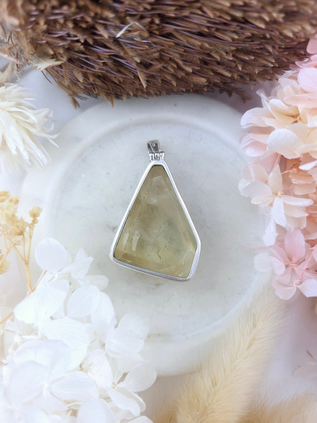 Citrine (Natural) Silver Pendant