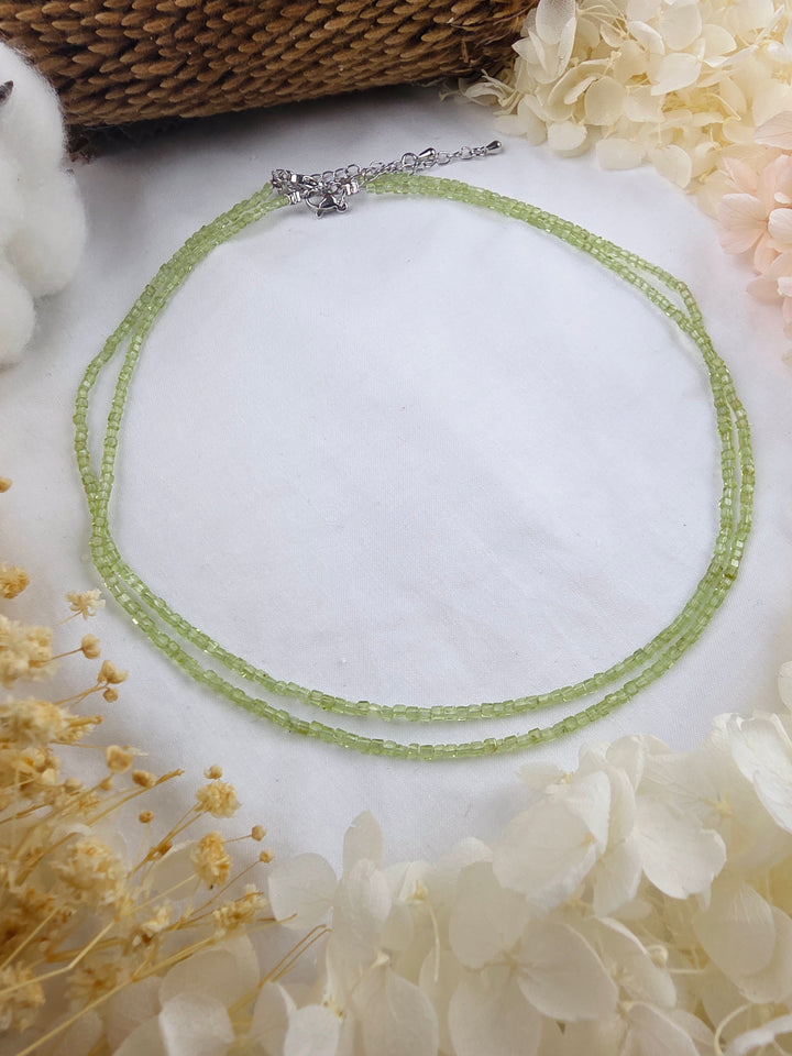 Peridot Faceted Necklace - Sunny Heart