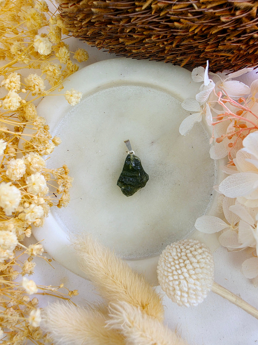 Moldavite Silver Pendant — Manifest & Transform