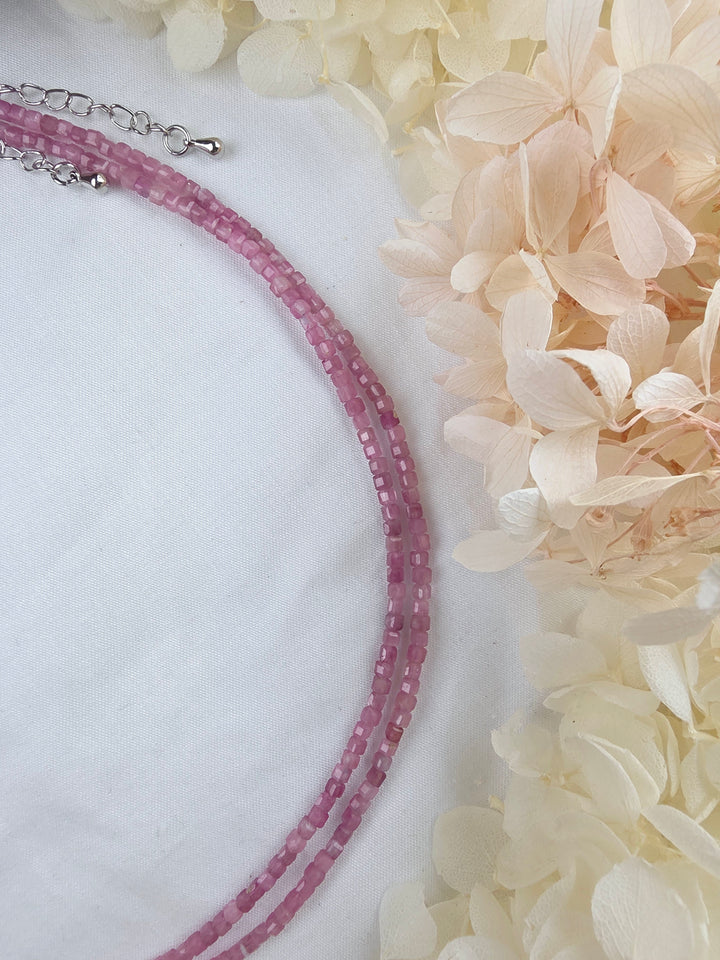 Pink Tourmaline Faceted Necklace — Worthy of Love