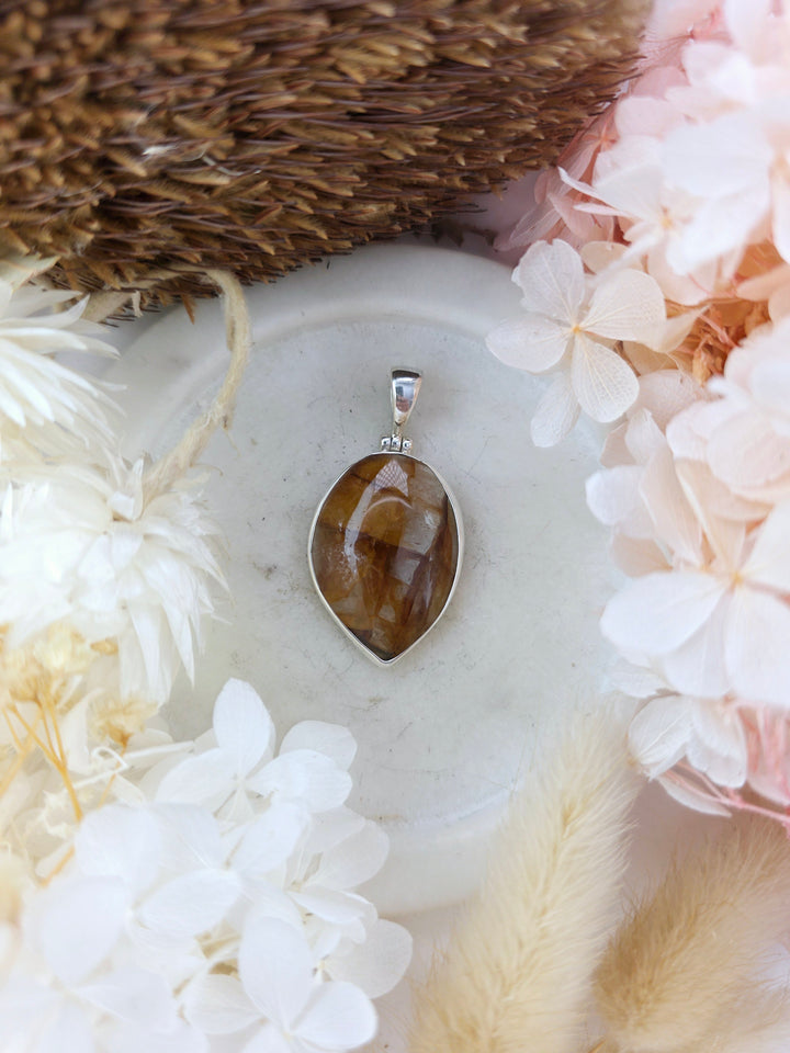 Golden Healer Silver Pendant