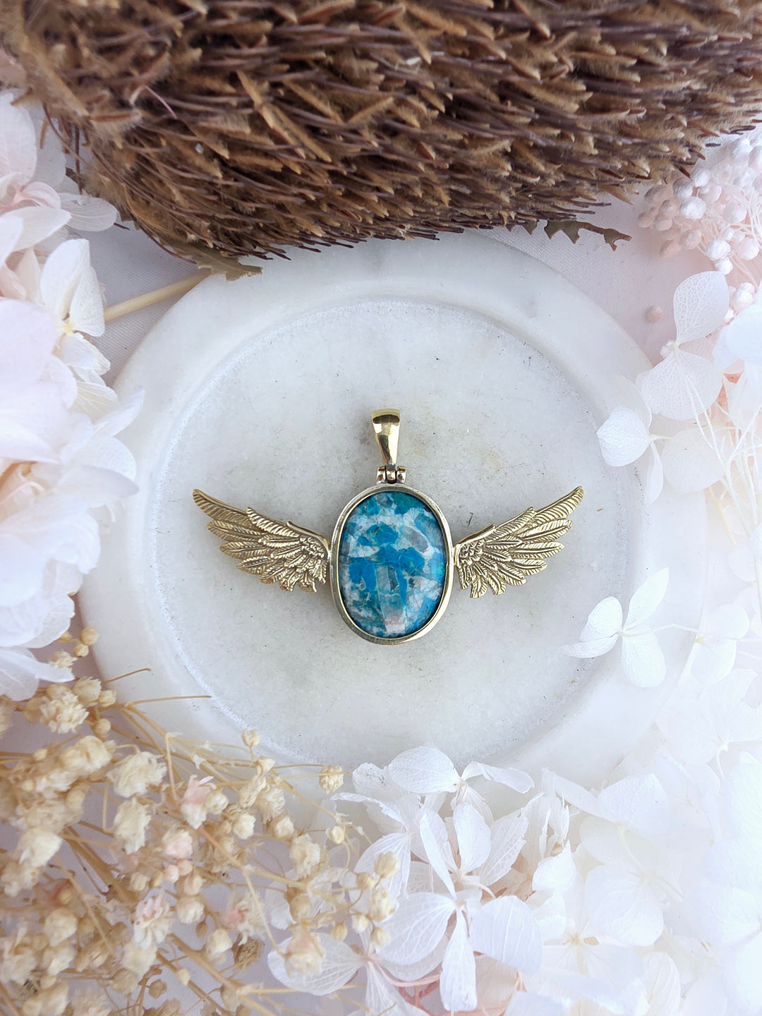 Chyrsocolla Anahata Pendant
