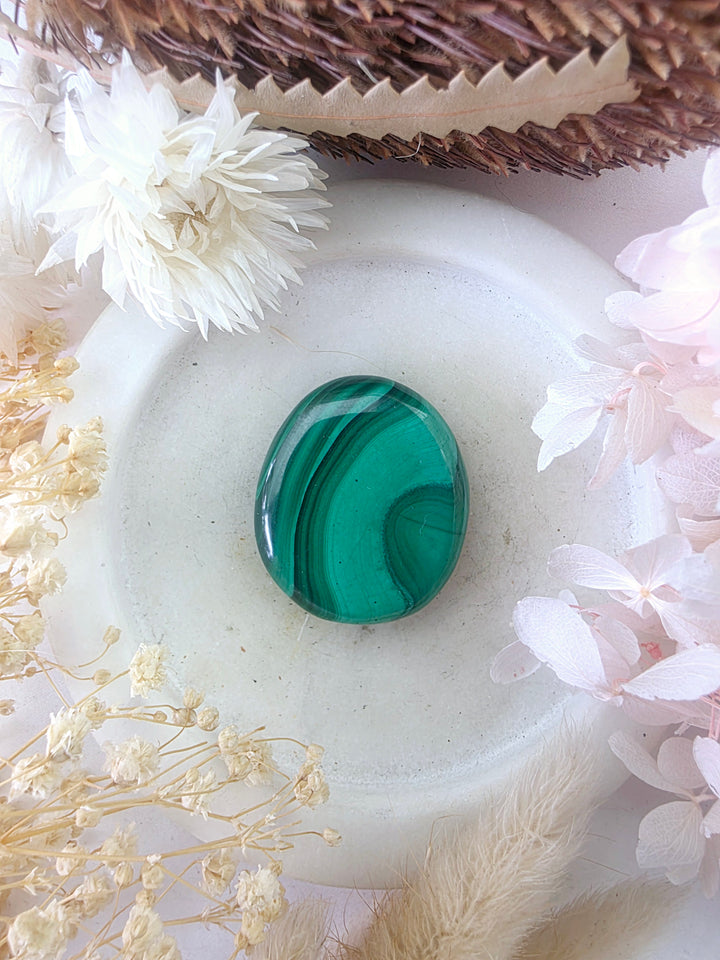 Malachite Flat Stone