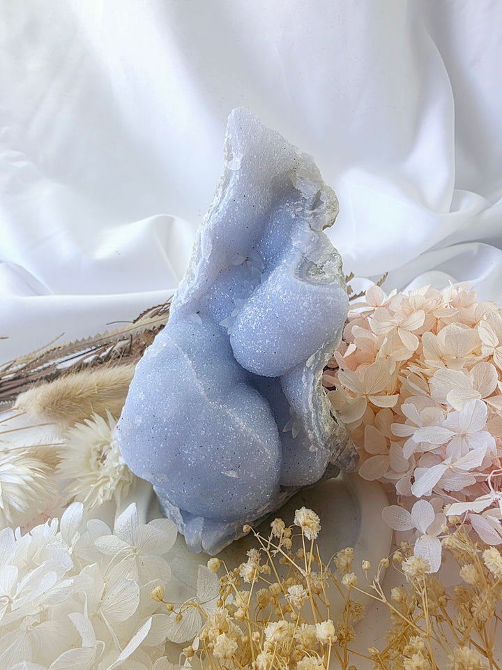 Blue Lace Agate Druzy Cluster