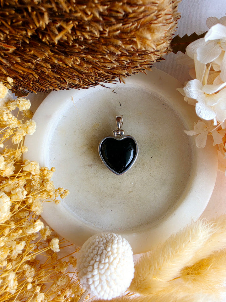 Rainbow Obsidian Heart Pendant