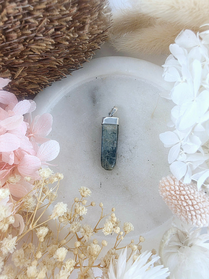 Blue Kyanite Silver Pendant