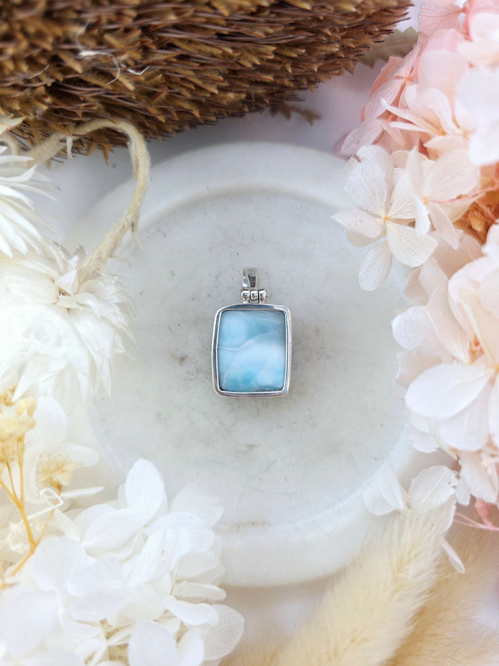 Larimar Silver Pendant
