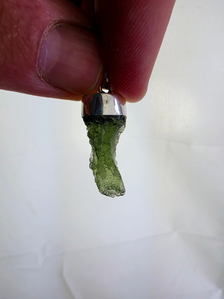Moldavite Silver Pendant — Manifest & Transform