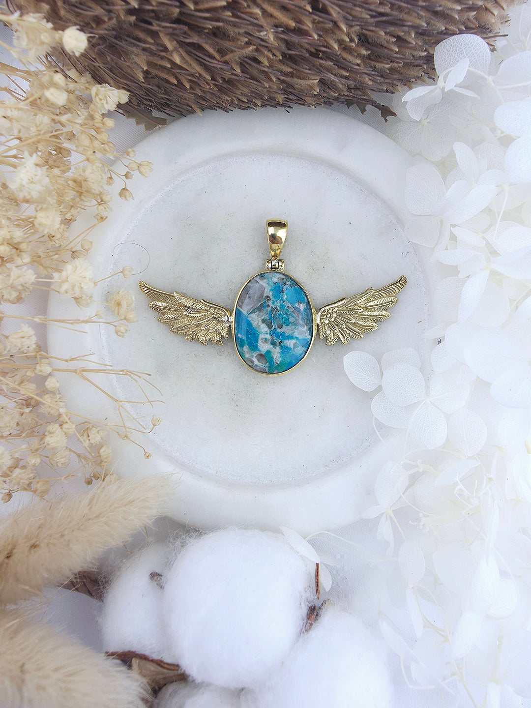 Chyrsocolla Anahata Pendant