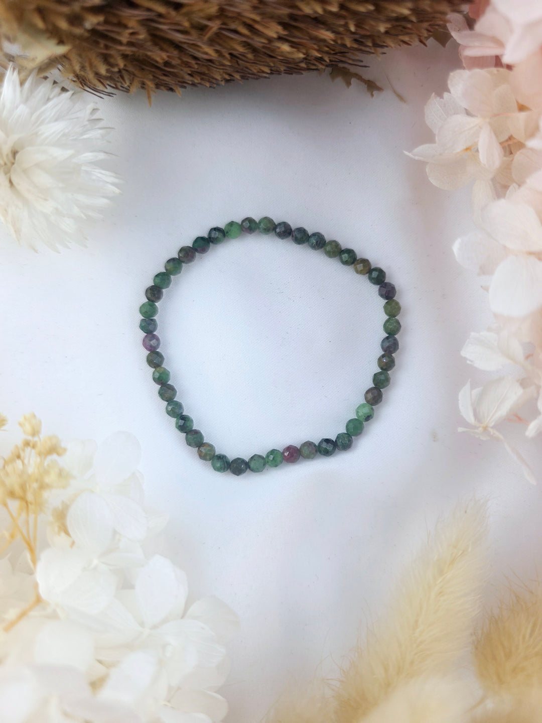 Ruby Zoisite Faceted Bracelet - 4mm