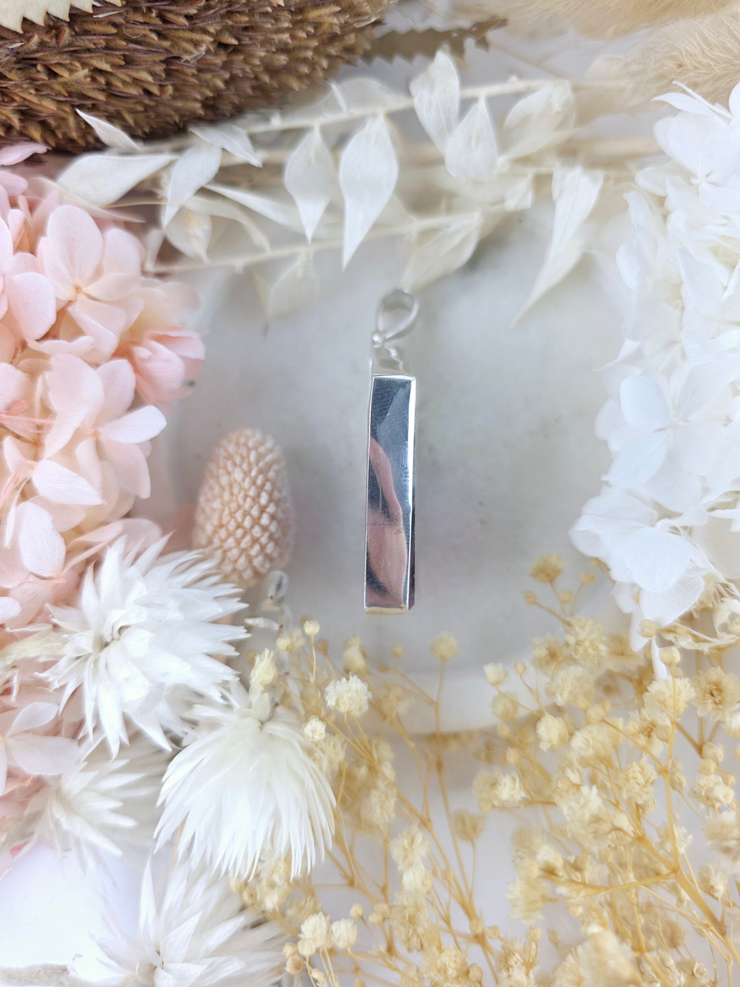 Rainbow Fluorite Silver Pendant