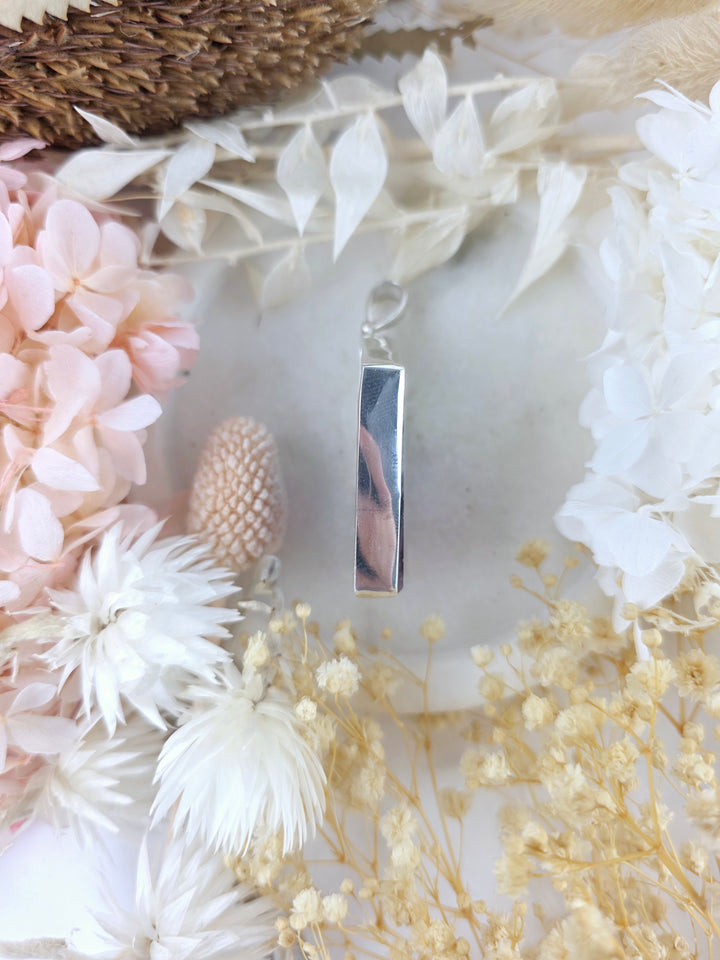 Rainbow Fluorite Silver Pendant