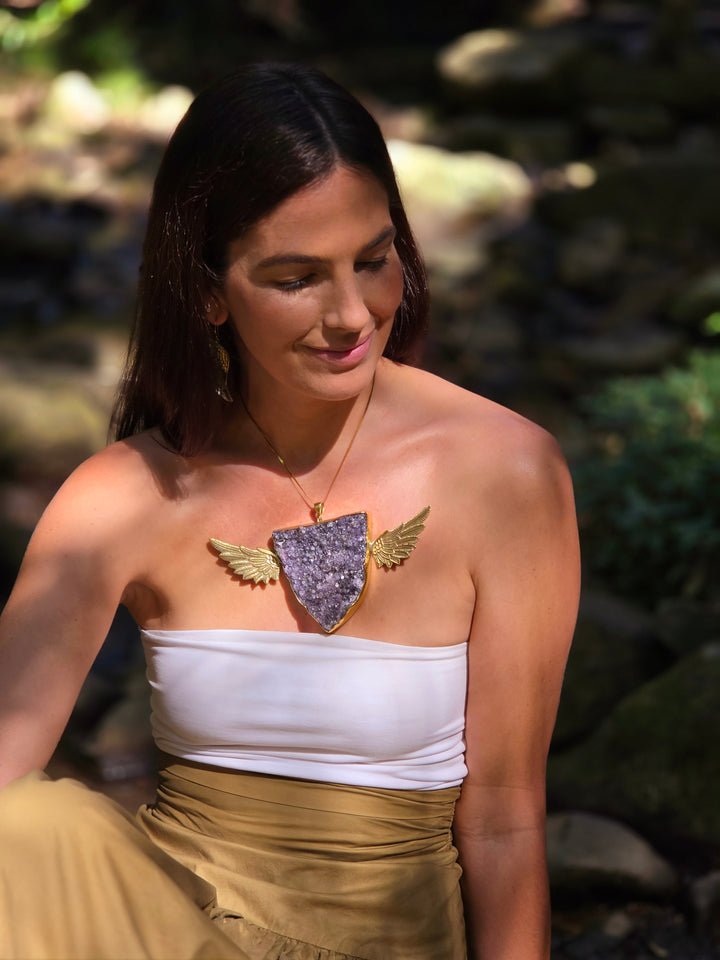 Amethyst Anahata Queen Pendant