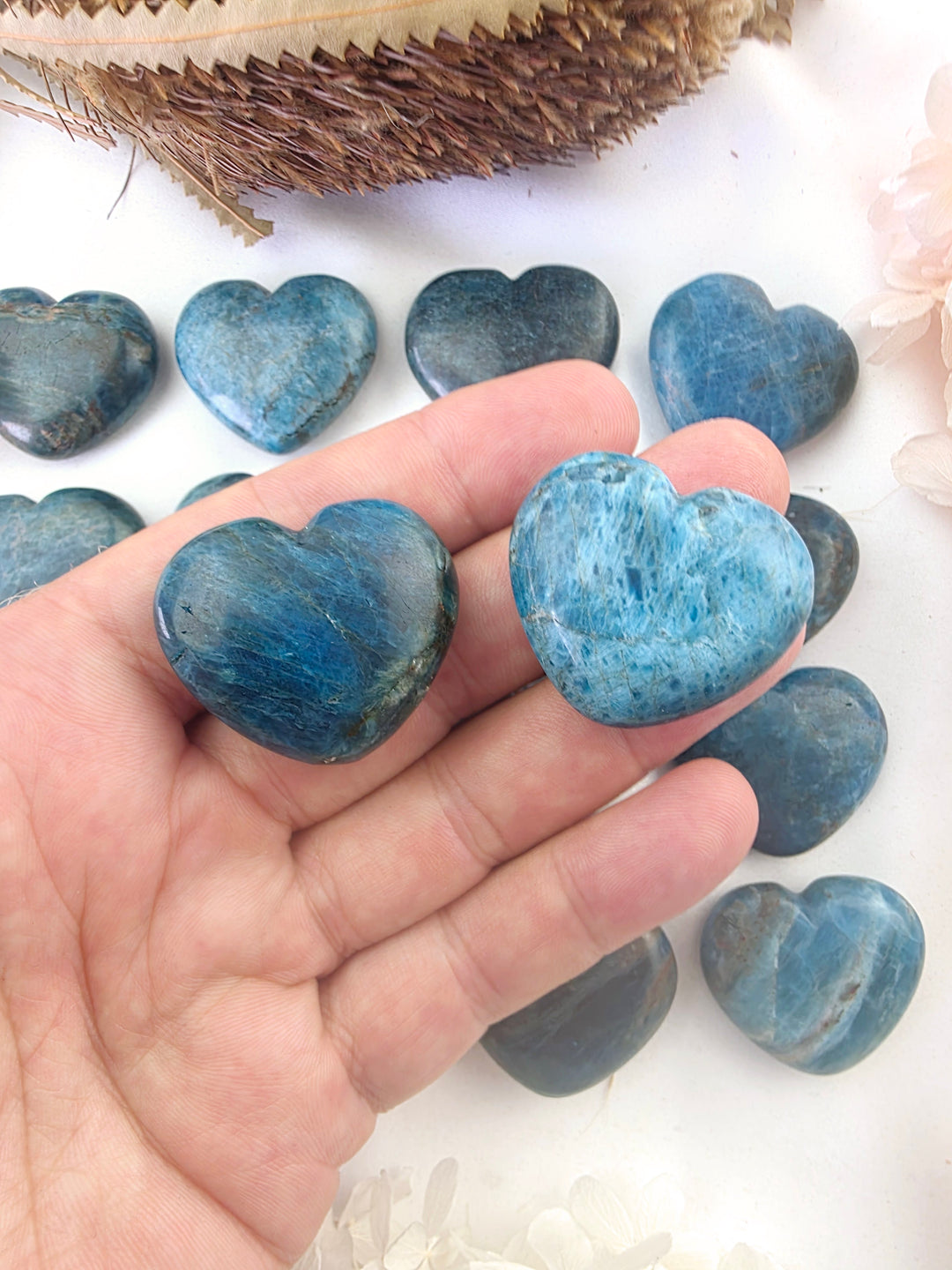 Blue Apatite Heart - Intuitive Selection