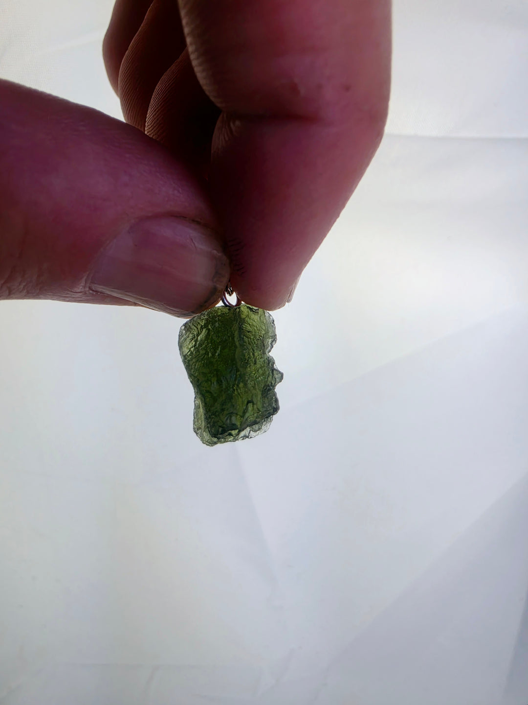 Moldavite Silver Pendant