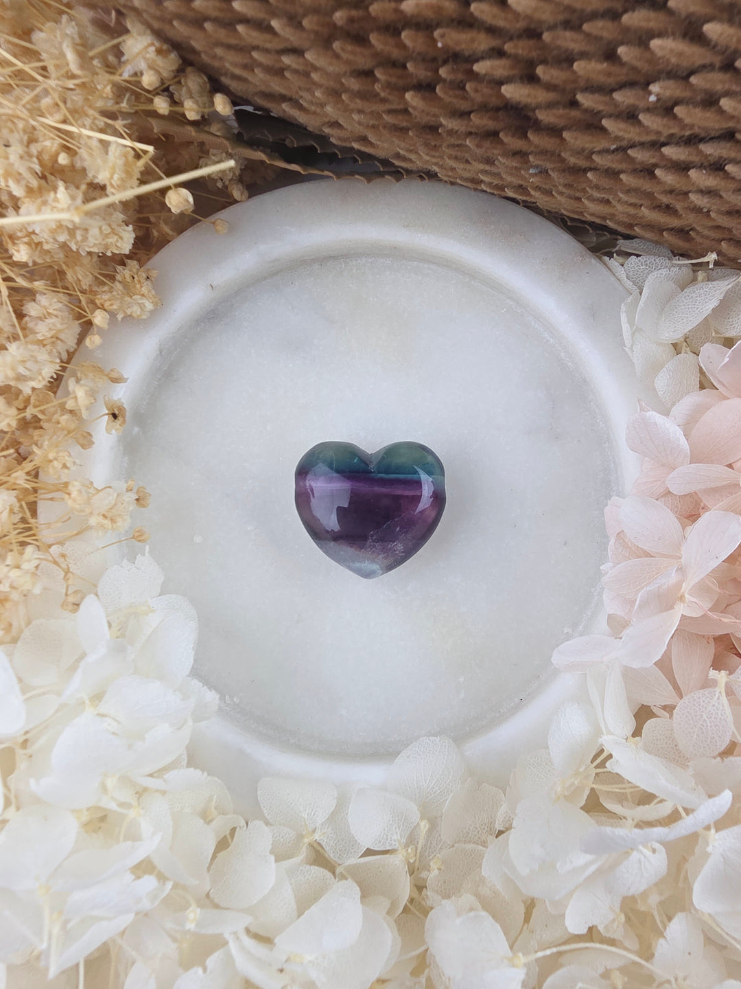 Rainbow Fluorite Heart Pendant — Dream Without Limits