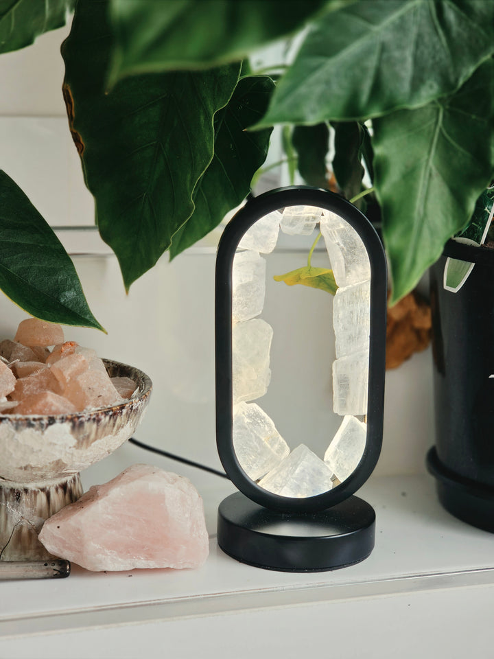 Selenite Star Gate Lamp
