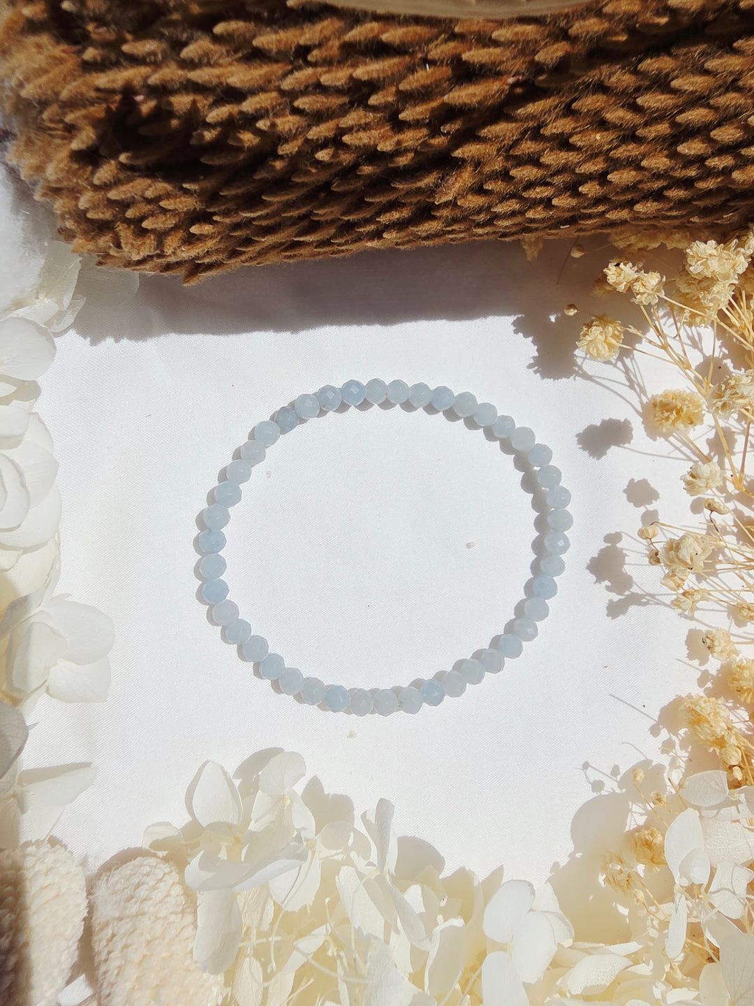Angelite Faceted Bracelet - 4mm
