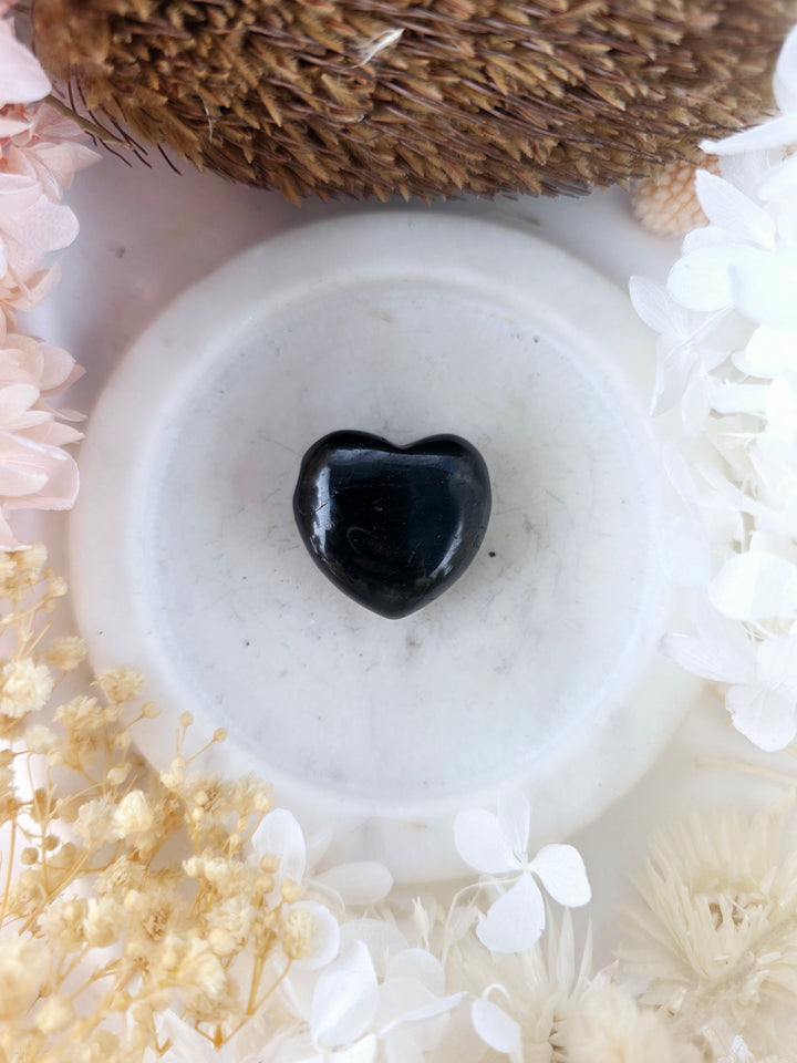 Black Tourmaline Heart Pendant
