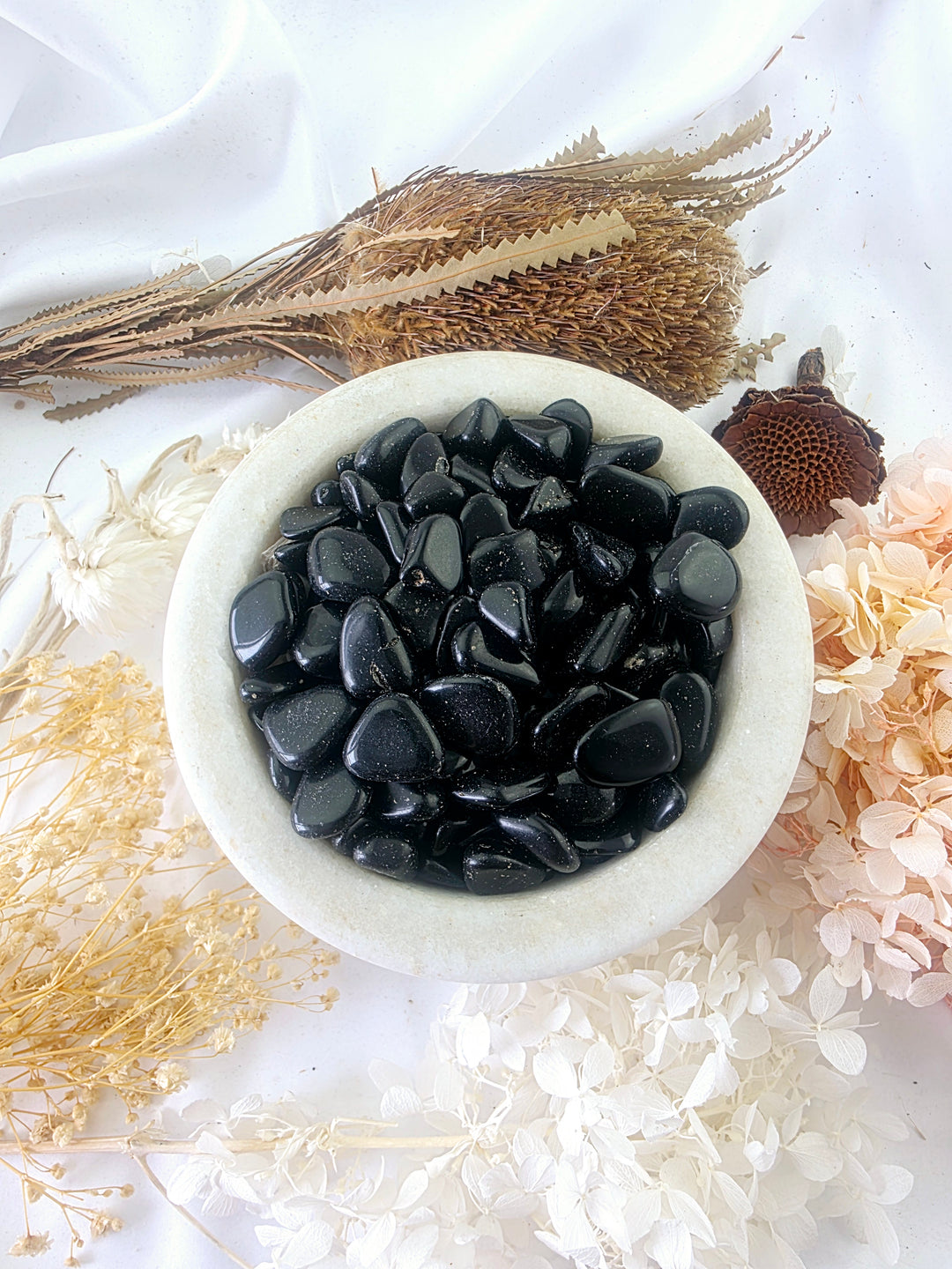 Black Obsidian Small Tumbled Stones