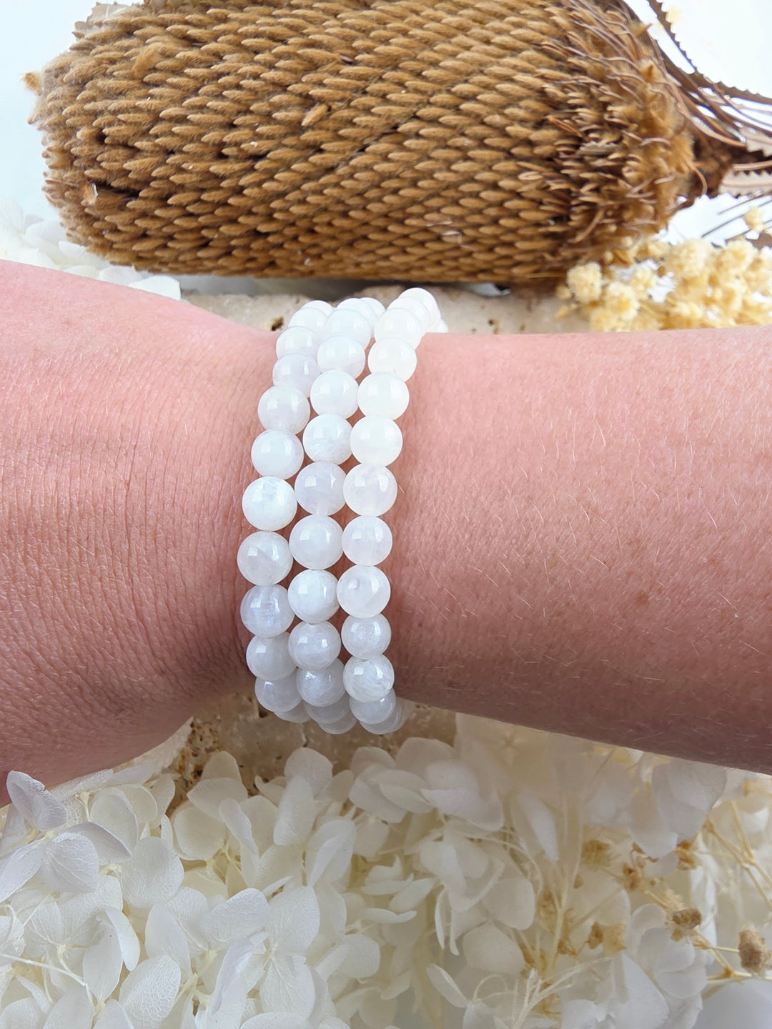 Rainbow Moonstone Bracelet - 6mm